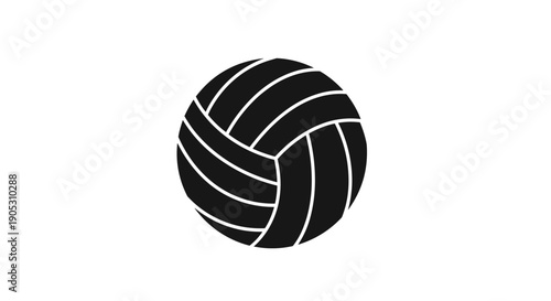 Black Silhouette of a Volleyball.