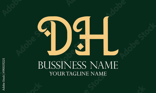 DH D dh initial logo | initial based abstract modern minimal creative logo, vector template image. luxury logotype logo, real estate homie logo. typography logo. initials logo