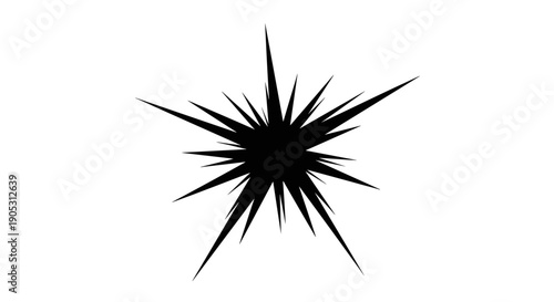 Black Starburst Explosion Graphic Element 1.