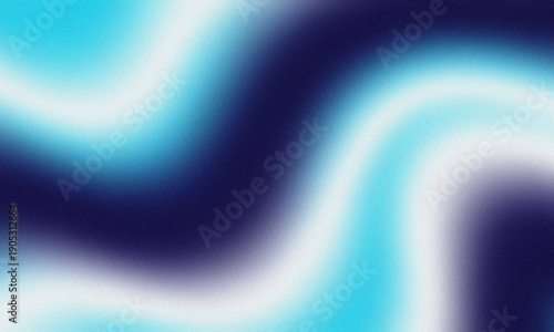 Abstract Blue and White Grainy Gradient Background with Liquid Wavy Texture and Lo-Fi Noise