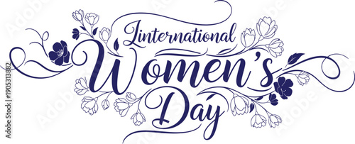 International women's day celebration logo