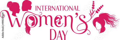 International women's day celebration logo