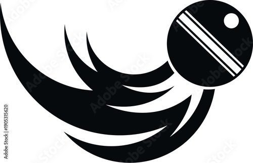 Flying ball symbolizing speed, quickness, and dynamic action in sport