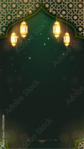 Arabic Luxury Background with Geometric pattern and Beautiful Ornament