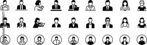 Set of hundred agriculture icons, farming equipment, livestock, and diverse male user avatars, cad drawing flat vector illustration for organic food industry branding,