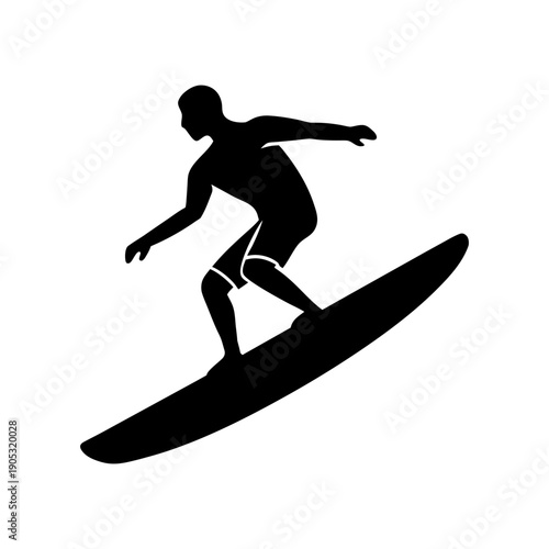 Wakeboard Silhouette Icon for Water Sports Design.