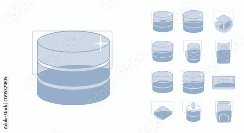 Database icon. Data storage, server concept. Vector