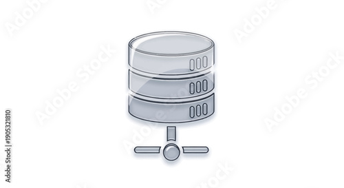 Database icon. Server storage concept. Data center symbol.