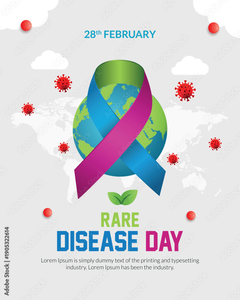 Fototapeta premium Global Rare Disease Day Awareness 