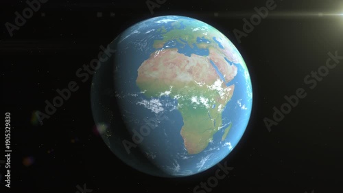 Location and map of Lebanon on the surface of the earth at day.