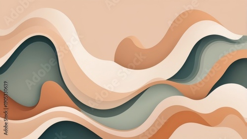 Modern Abstract Background Collection with Smooth Gradients, Organic Shapes and Minimal Design, gen ai