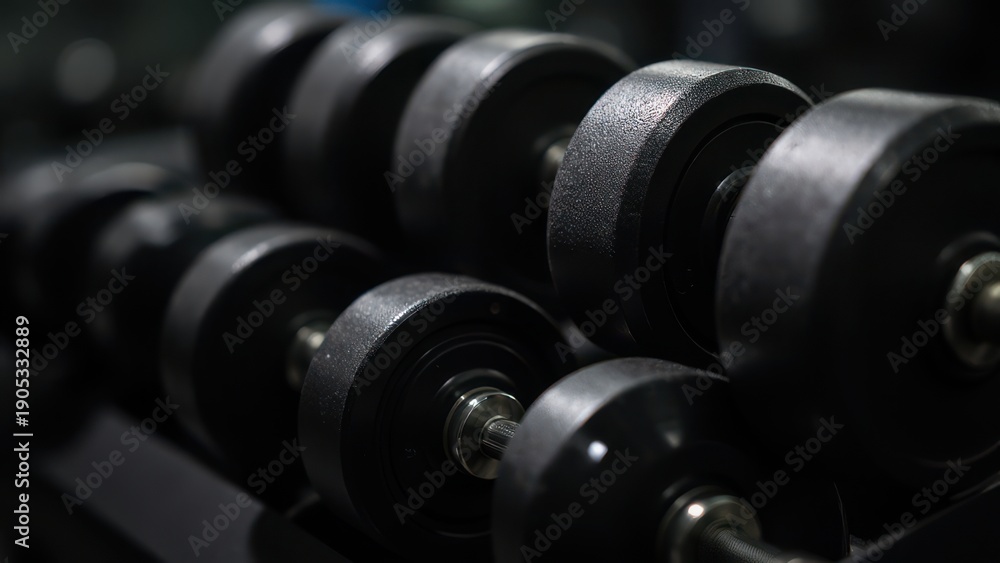 Fototapeta premium dumbbell on a black background