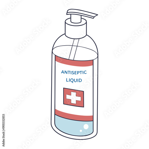 Antiseptic liquid bottle for effective hygiene and cleaning solutions