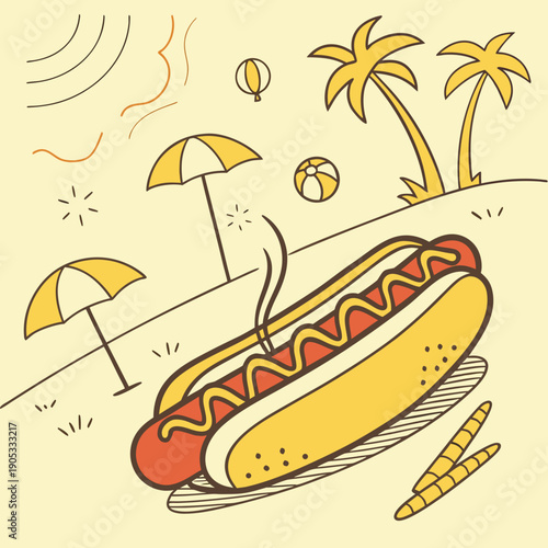 Classic Hot Dog - Quintessential Summer Fast Food