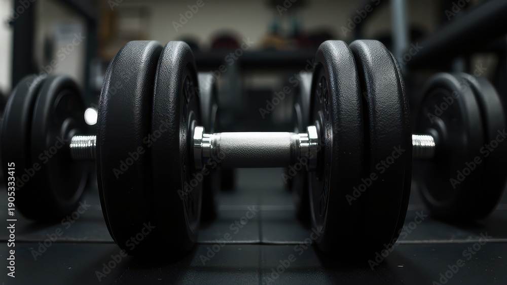 Fototapeta premium dumbbell on a black background