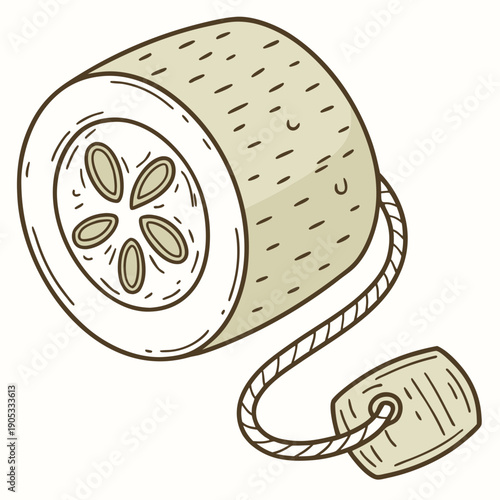 Loofah Sponge for Bathing Hygiene and Exfoliation