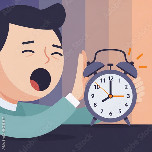 The Daily Morning Battle A Person's Reluctance to Embrace the Start of a New Day as the Alarm Rings Loudly