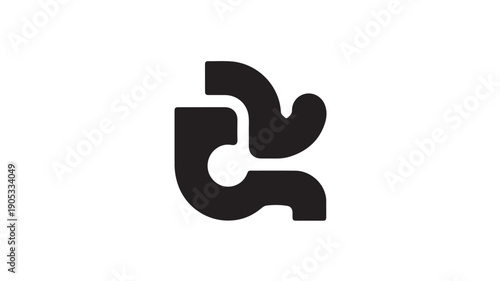 Abstract Logo Design in Modern Minimalist Style with Black Color on White Background for Corporate Branding