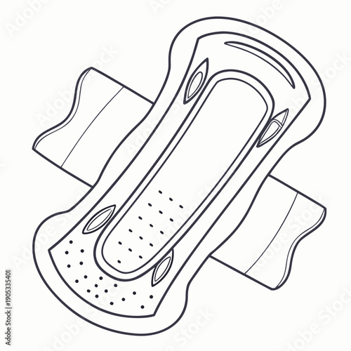 Isolated Sanitary Pad for Clean Hygiene Concept