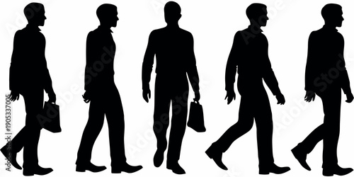 Diverse Business People and Corporate Professional Silhouette Vector Set