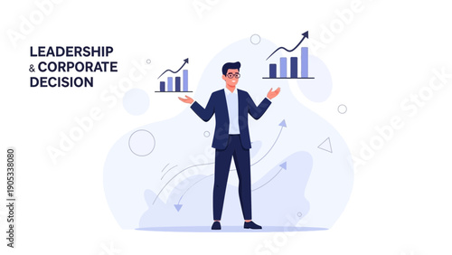 Business Leader Making Strategic Decisions with Growth Charts