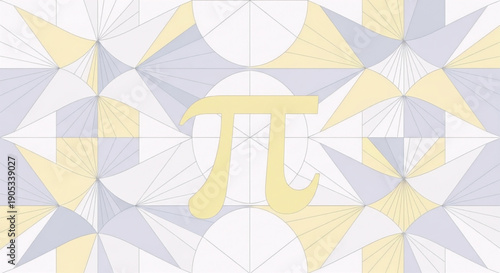 Elegant Pi Symbol with Abstract Geometric Pattern Illustrating Mathematical Harmony and Precision in Design