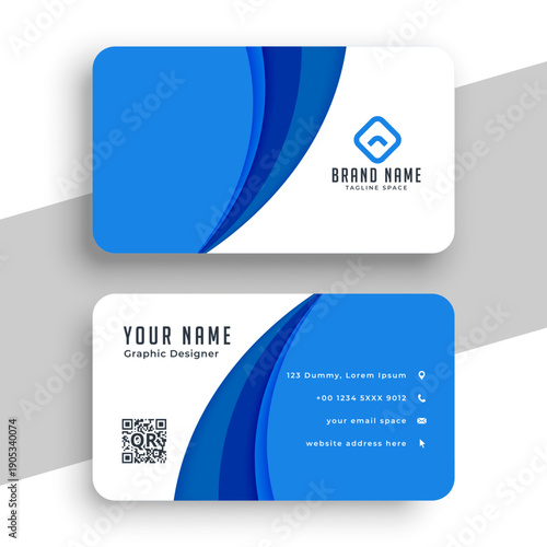 stylish professional business card layout for individual office info