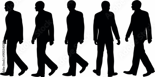 Walking Business Man Silhouette