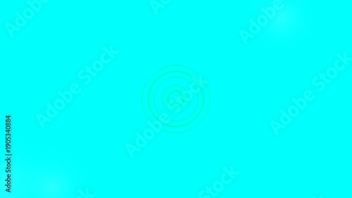 Morphing Concentric Geometric Shapes on a Bright Turquoise Background