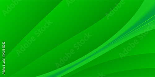 AbstracaFractal rendition of green grass back groundt green banner background. Graphic design banner pattern background template with dynamic curve shapes