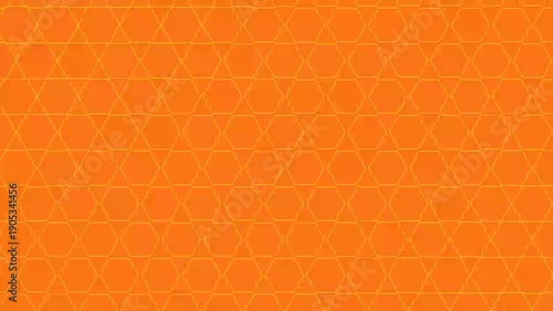 Vibrant Orange Hexagonal Pattern Abstract Background