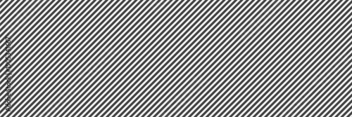 Slash line seamless patterm. Thin diagonal stripes black and white background. Aslant strip blackdrop. Vector
