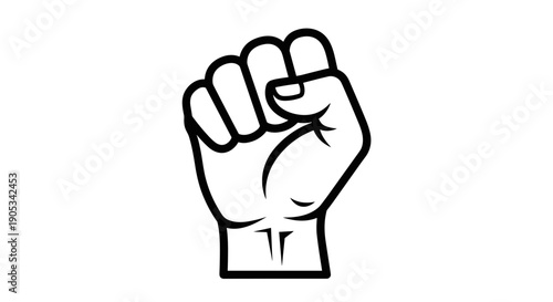 Fist Raised Symbol of Power and Strength 1.
