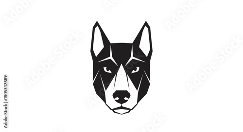 Geometric Wolf Head Logo Design Vector Art.
