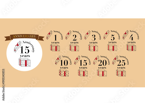 周年アニバーサリーロゴセット