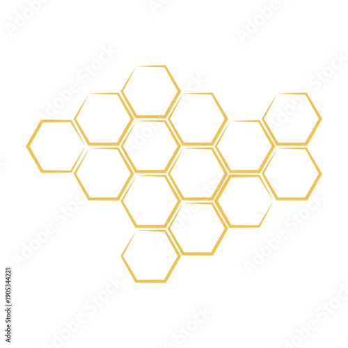 Bee honey and propolis structure. Vector