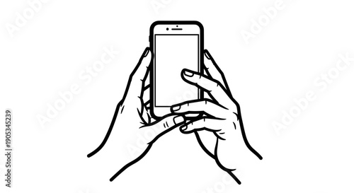 Hands Holding Smartphone Capturing Image.