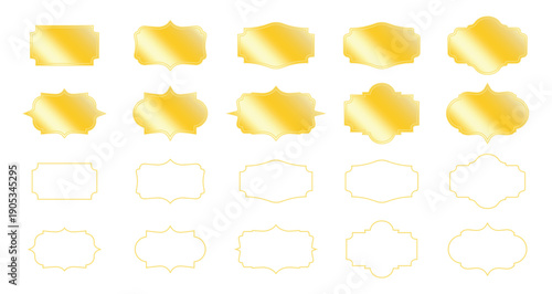 Collection of luxury golden vector frames and vintage borders set with ornate decoration for wedding invitation card certificate diploma and photo background design