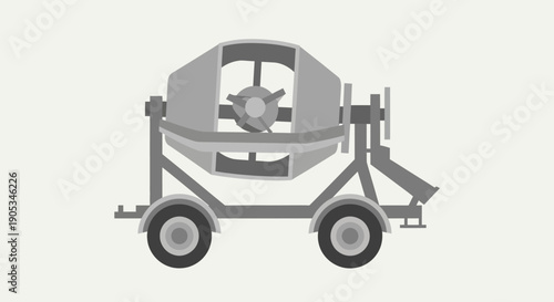 Vector illustration of a forklift truck isolated on white, a construction vehicle design for transport and delivery of cargo machine equipment