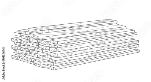 Wooden planks - a stack of raw timber ready for construction or carpentry.