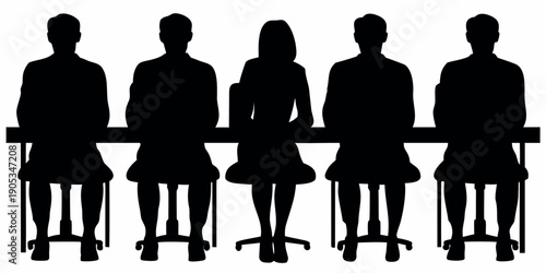 Professional Corporate Business Executive Panel Silhouette