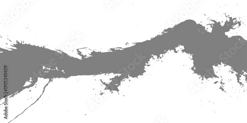 Abstract Gray Contour: A minimalist, high-contrast composition featuring an abstract gray contour, offering a study in form, shape, and negative space.