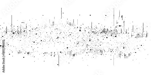 Abstract Cityscape: A monochromatic artistic representation of a bustling cityscape, utilizing a minimalist approach. The image is a visual exploration of urban life.