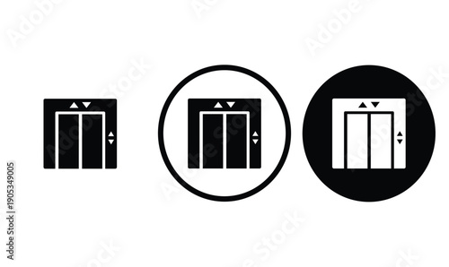 icon elevator black outline for web site design 
and mobile dark mode apps 
Vector illustration on a white background