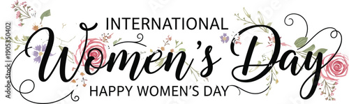 International women's day celebration logo
