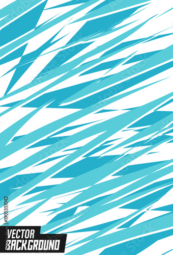 Abstract zig-zag pattern background design for a sports jersey men's uniform jersey teal color