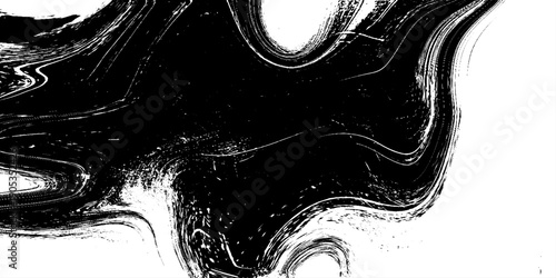 Abstract Black and White Fluid Marble Texture with Dynamic Ink Swirls, Liquid Paint Flow, Organic Wave Patterns and High Contrast Monochrome Background for Modern Art, Design, Branding and Creative.