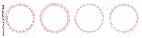 Whimsical lace decorative borders designed for wedding stationery, bachelorette party visuals and elegant layouts.