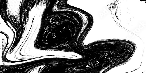 Abstract Black and White Fluid Marble Texture with Dynamic Ink Swirls, Liquid Paint Flow, Organic Wave Patterns and High Contrast Monochrome Background for Modern Art, Design, Branding and Creative.