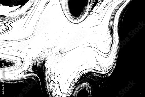 Abstract Black and White Fluid Marble Texture with Dynamic Ink Swirls, Liquid Paint Flow, Organic Wave Patterns and High Contrast Monochrome Background for Modern Art, Design, Branding and Creative.